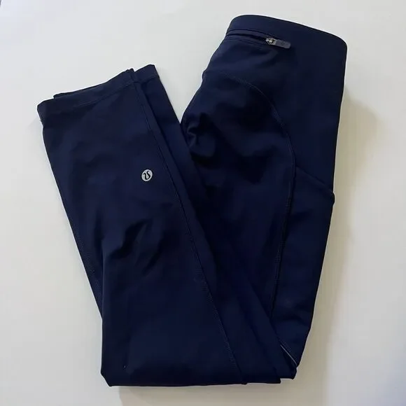 Lululemon Size 4 Speed Up Crop 21" Leggings Midnight Navy - Picture 4 of 10